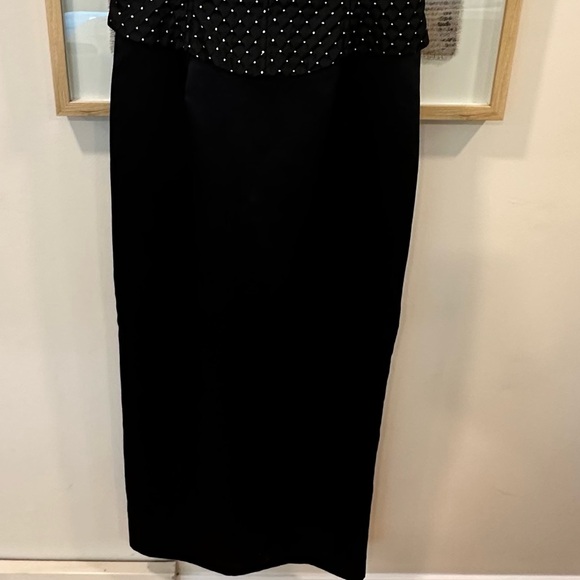 VTG Gunne Sax Jessica McClintock Black Formal Dress Rhinestone Dress Size 9 S XS - Picture 7 of 8